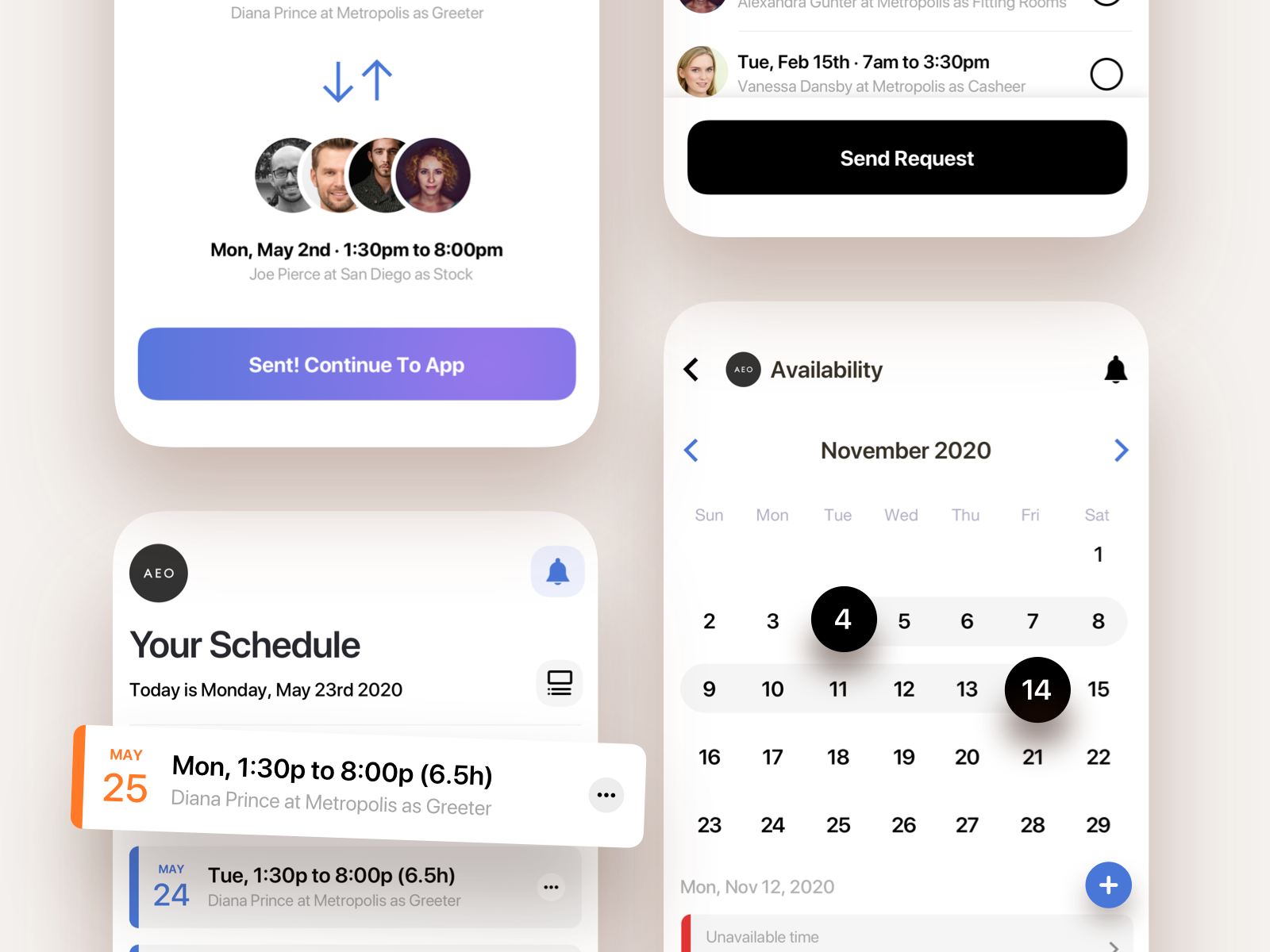 A Scheduler With an In-app Calendar